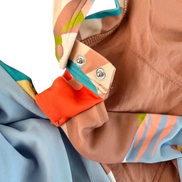 Gossip Bikini Small Multi-color Geometric Print Choker Collar Cheeky High Cut - Picture 11 of 16